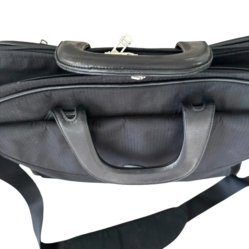 TUMI Alpha Laptop Bag Briefcase Black Ballistic Nylon Travel Bag